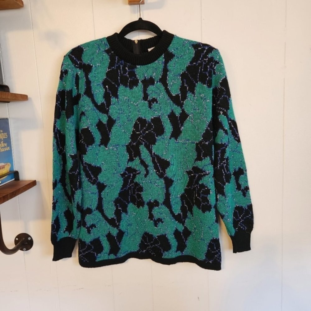 Vintage Sweater Cottagecore Grandmacore Purple 80s 90s 1990s Cabincore Preppy